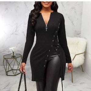 Asymmetrical Tie Side Sweater